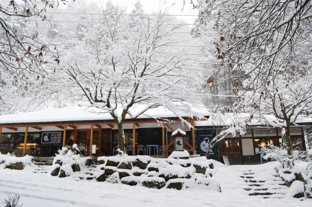 Enjoy a great lunch near the Snow Monkey Park at Enza Cafe.