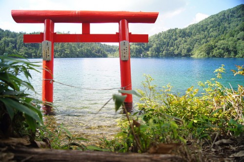 shiga-kogen-torii-onumaike-pond