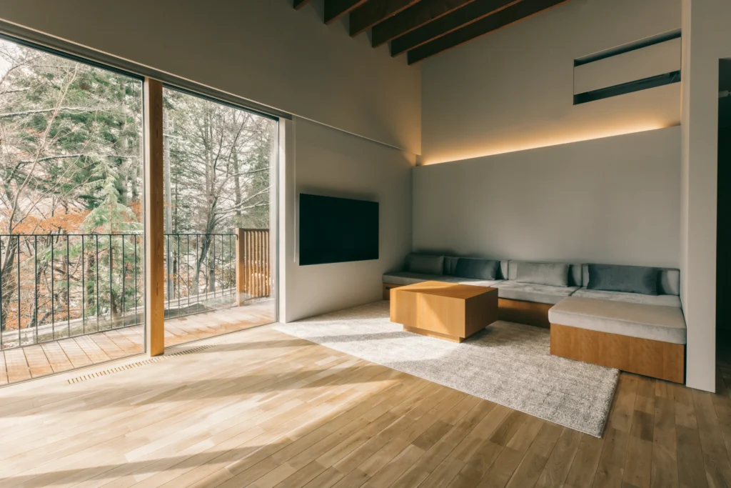 Stay at a chic western-style Villa with a private onsen near the Snow Monkey Park.