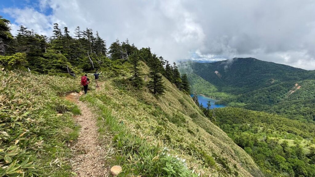 Summer hiking with lake views in Shiga Kogen, Nagano.